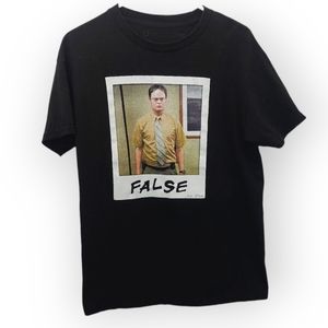 The Office Dwight Adult Size Medium Shirt Short Sleeve Tee Top Black False